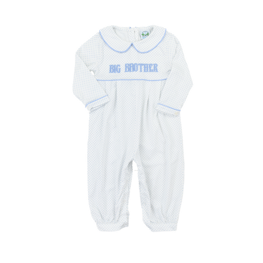 French knot Big Brother Bitty Dot Romper