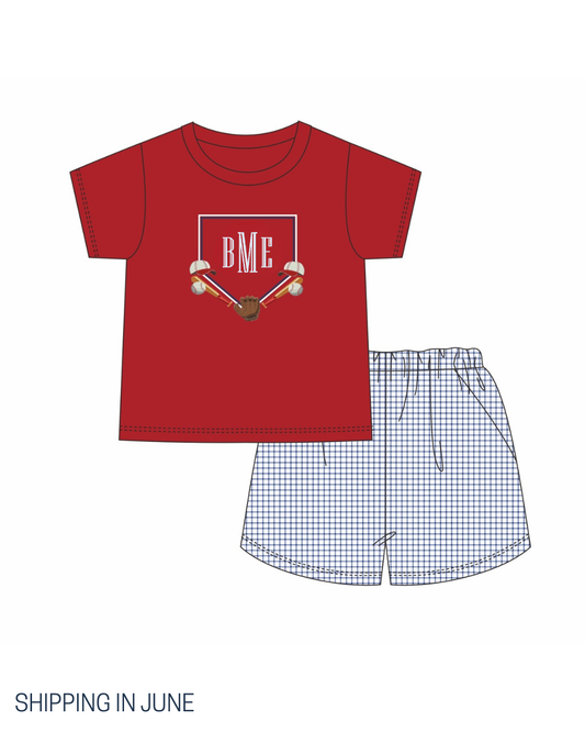 PO111: Homerun Boy Short Set