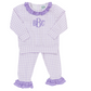 Purple Gingham Pant Set