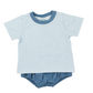 Everyday Blue Knit Diaper Set