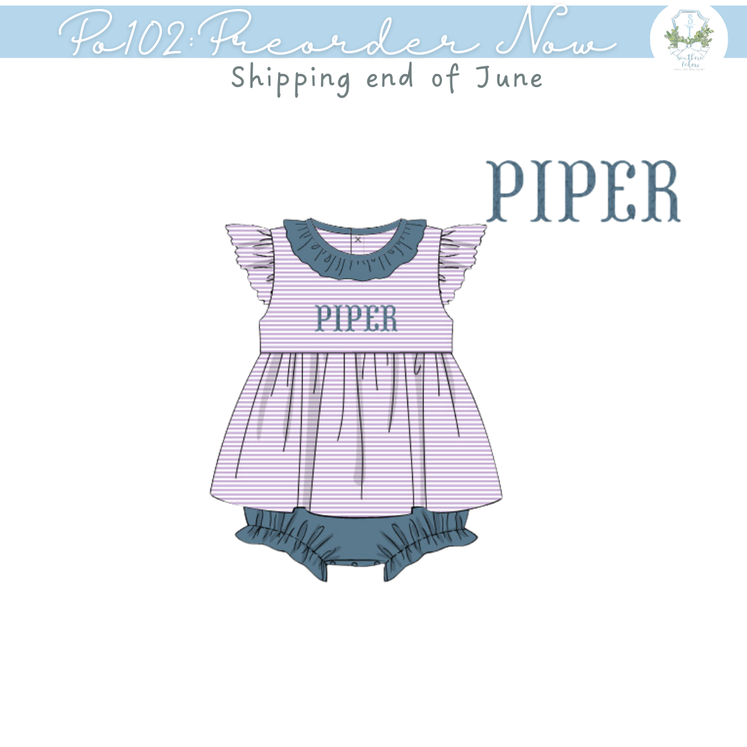 PO102: Everyday Purple Knit Skirted Bubble