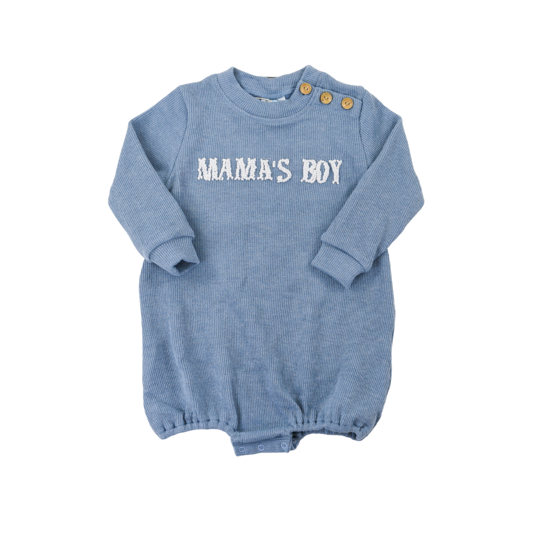 PO94: Blue French Knot Sweater Bubble Mamas's Boy