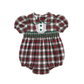 Christmas Card Plaid Girls Bubble