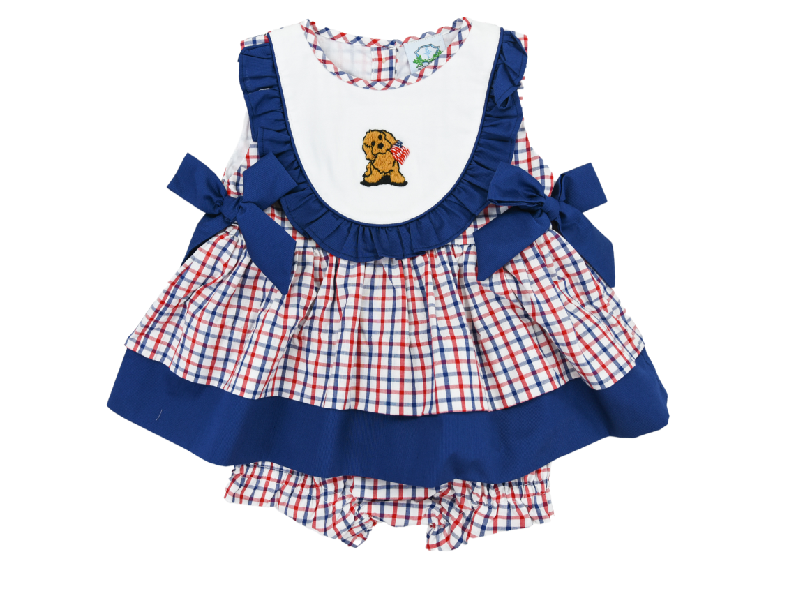 Patriotic Pup Girls Bloomer Set