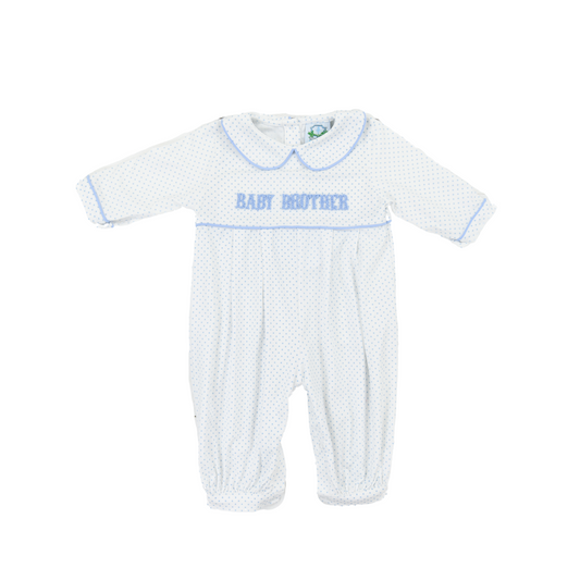 French knot Baby Baby Brother Bitty Dot Romper