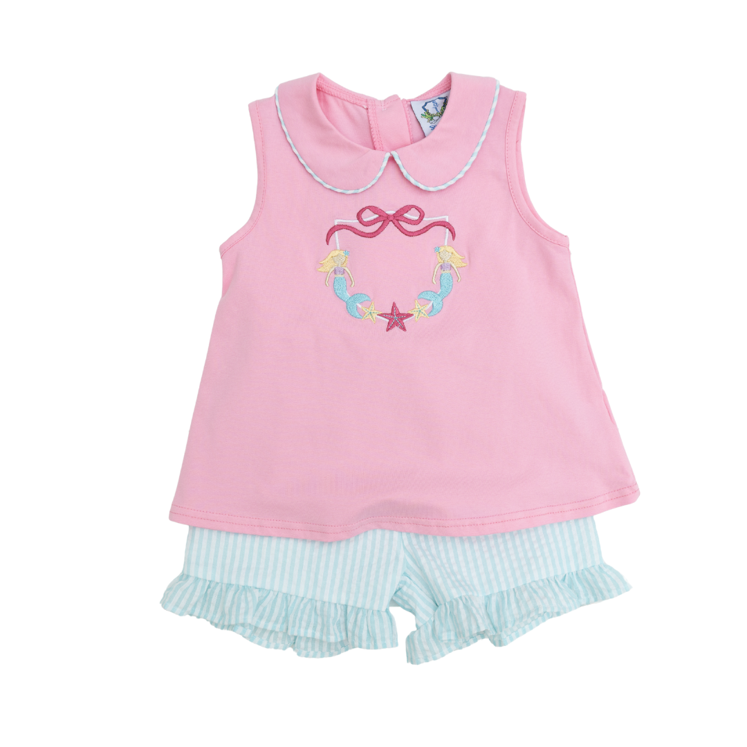 PO111: Mermaid Girl Short Set