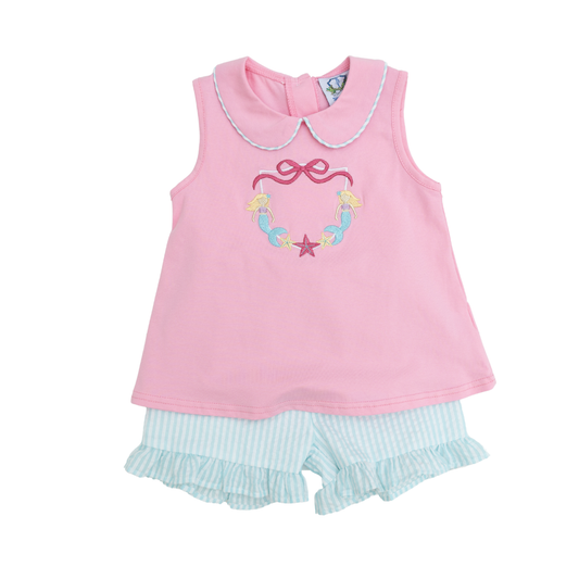 Mermaid Girl Short Set