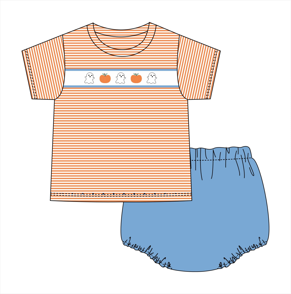 PO113: Spooky Boy Diaper Set