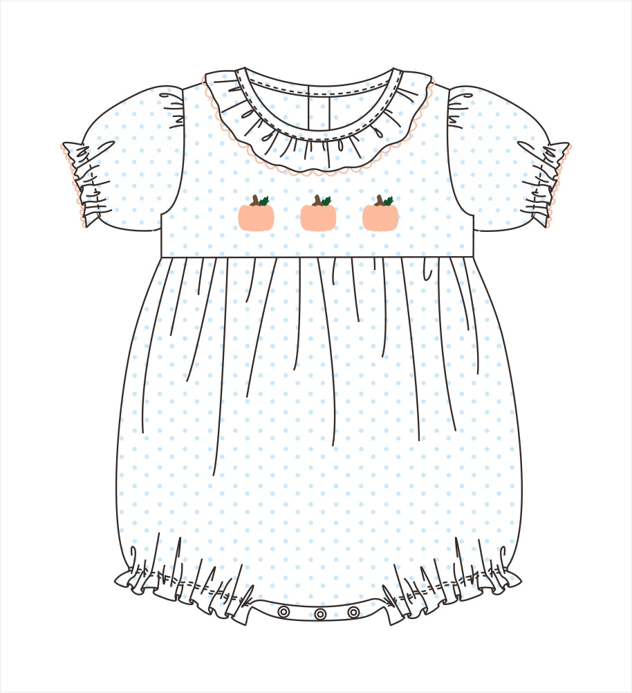 PO113: Loops Stitch Pumpkins Girl Bubble