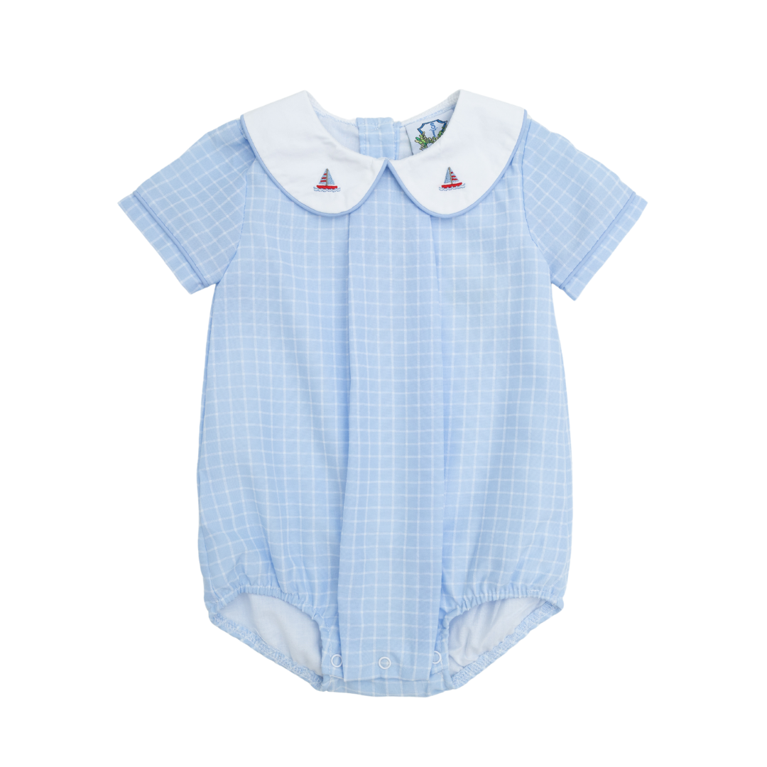 Plaid Sailboat Boy Bubble