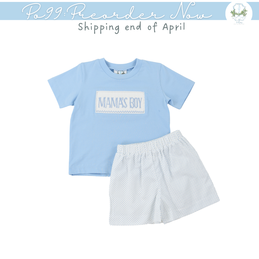 PO99: Mama's Boy Bitty Dot Short Set