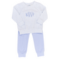 Blue Gingham Jogger Set