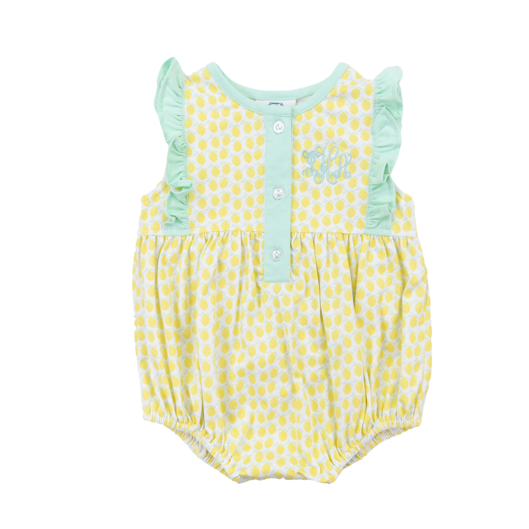 Lemon Printed Girls Bubble