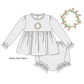 Holly Wreath Girls Bloomer Set