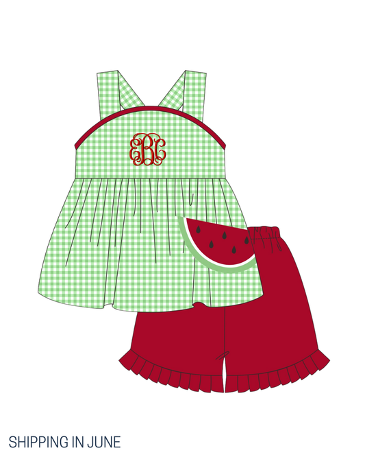 PO111: Watermelon Girl Short Set