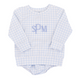 Blue Gingham Diaper Set