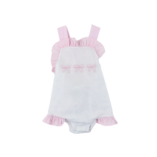 Classic Shadow Stitch Bow Sunsuit