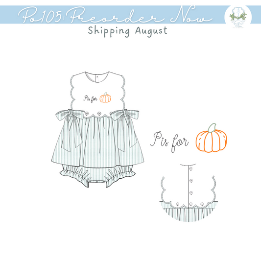 PO105: P is for Pumpkin Skirted Bubble