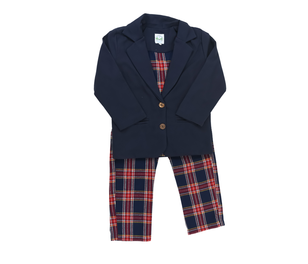 Tartan Pants and Coat Set