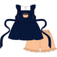 PO114: Autumn Applique Girl Short Set