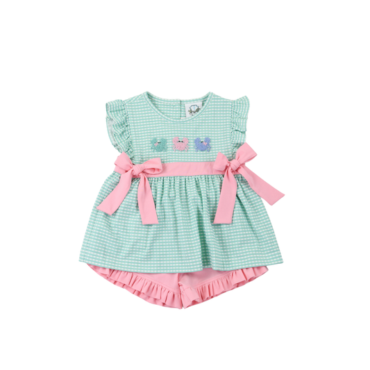 Colorful Crabs Girls Short Set