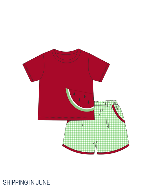 PO111: Watermelon Boy Short Set