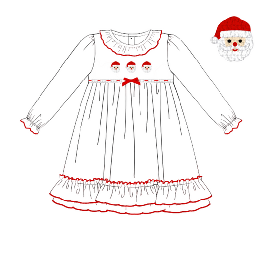 southern christmas dresses white christmas dresses Cream Satin Bow Sweater Dress Southern Soule Designs