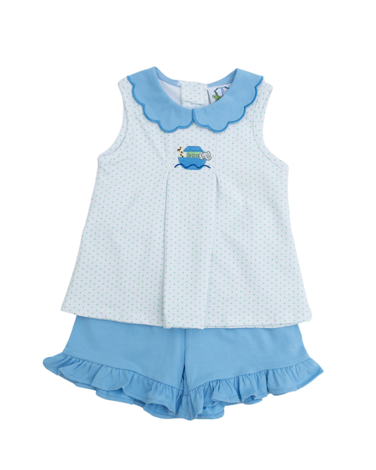 Noah's Ark Girl Short Set