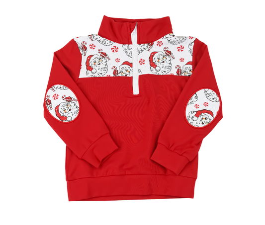 Red Santa Printed Pullover