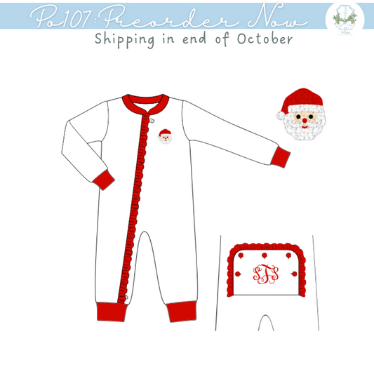 PO107: White Saint Nick Girl Zippy Lounge