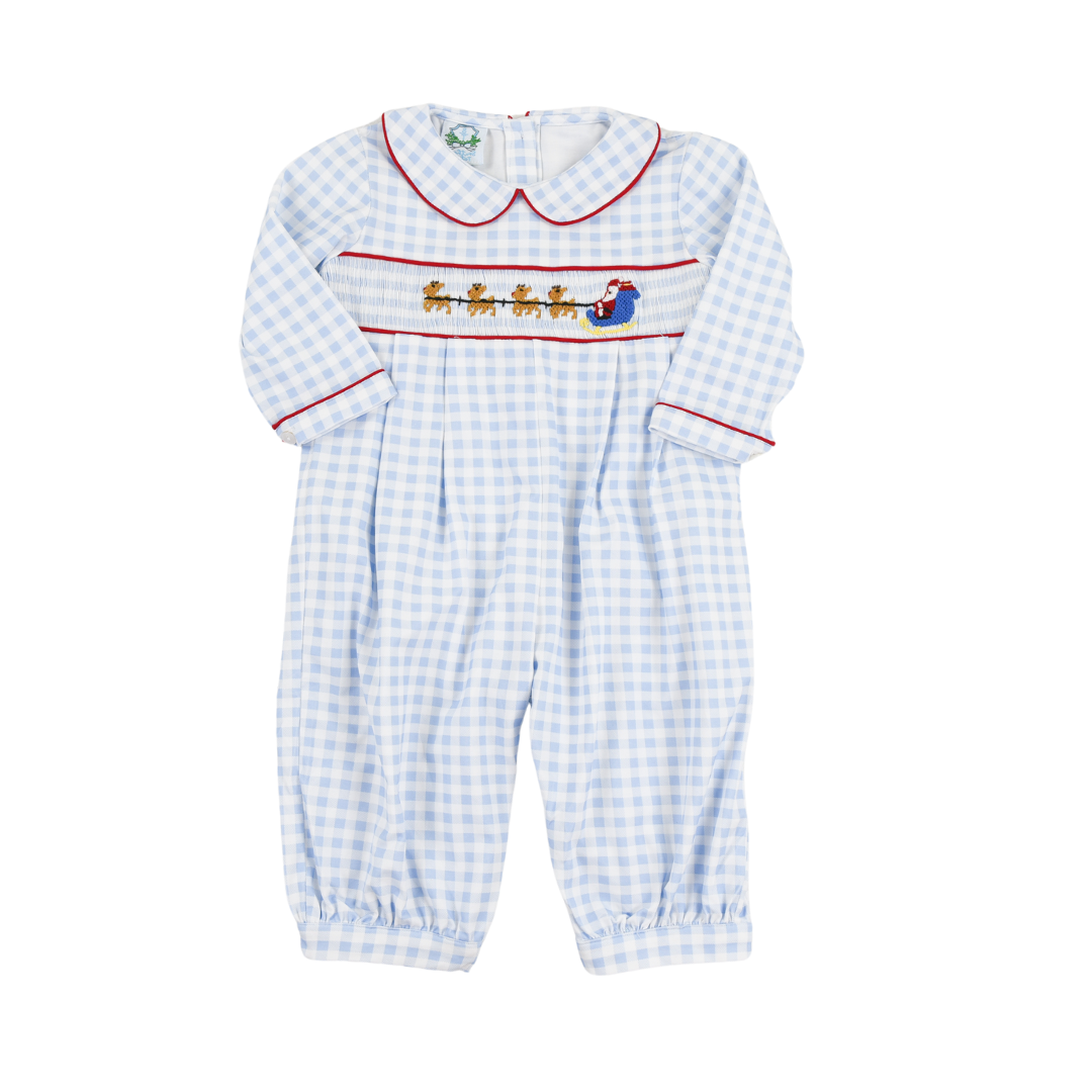 Santas Sleigh Boy Long Romper