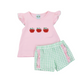 French Knot Apples Girls Short Set