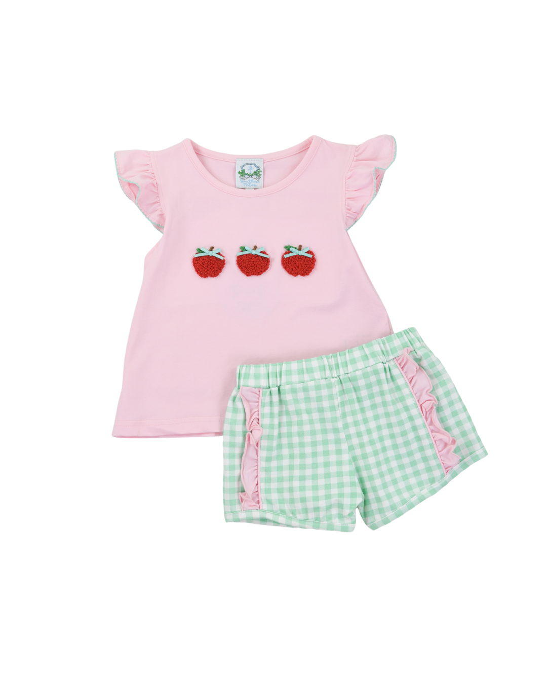 French Knot Apples Girls Short Set