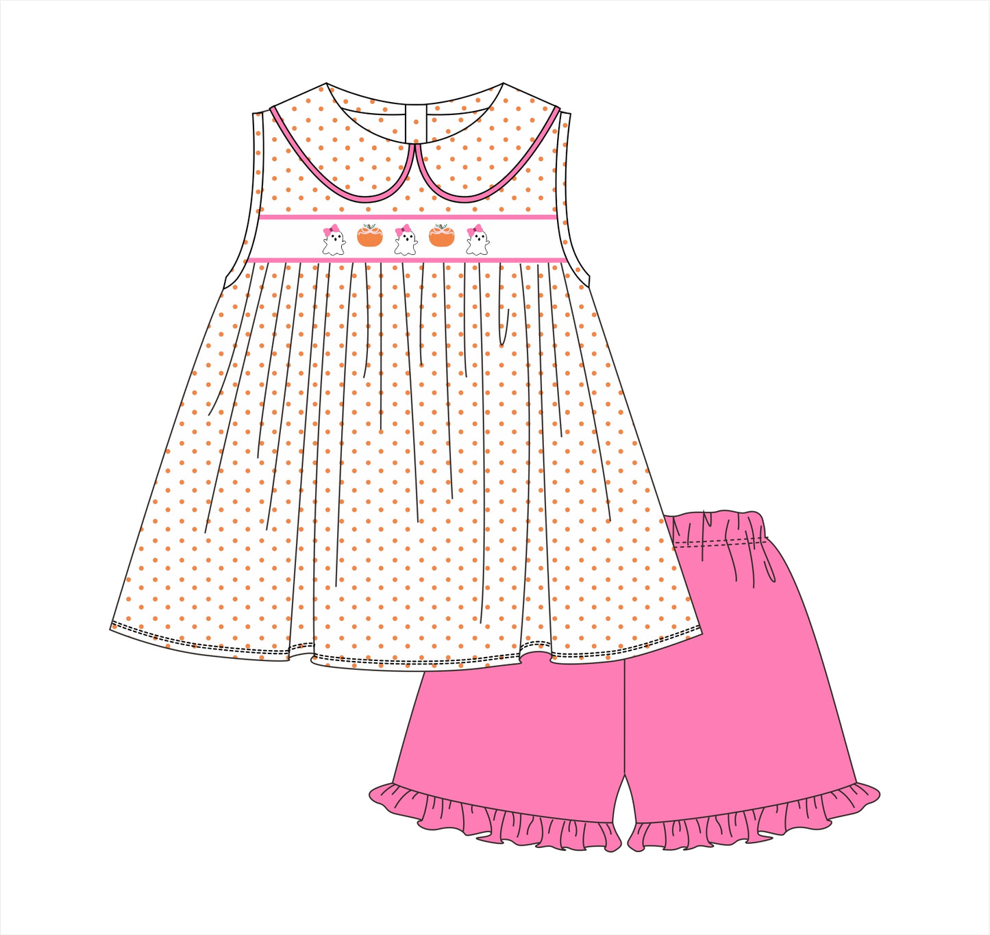 PO113: Spooky Girl Short Set