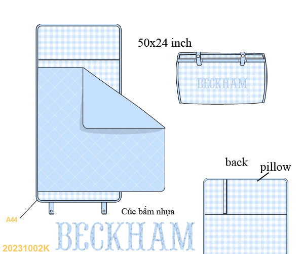 Blue Gingham Napmat