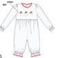 Santa Trio Girls Long Romper