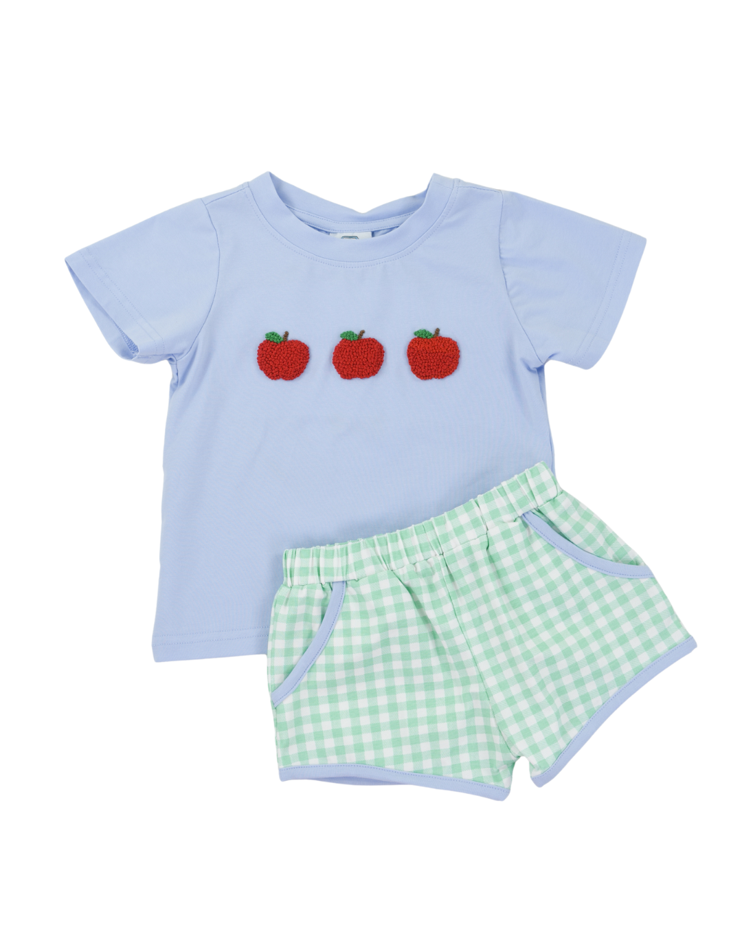 French Knot Apples Boys Short Set