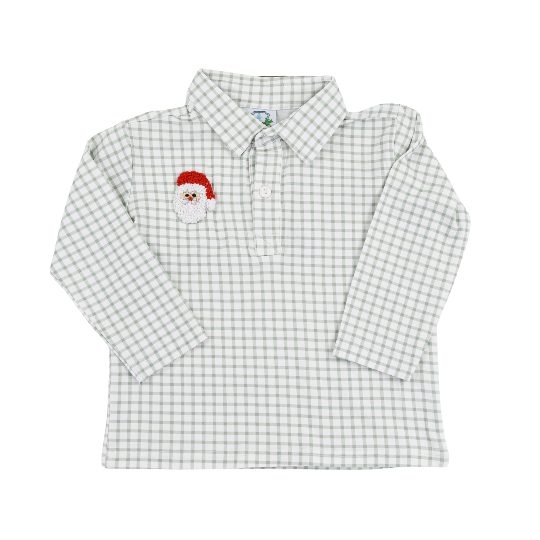 Saint Nick Gingham L|S Polo Shirt