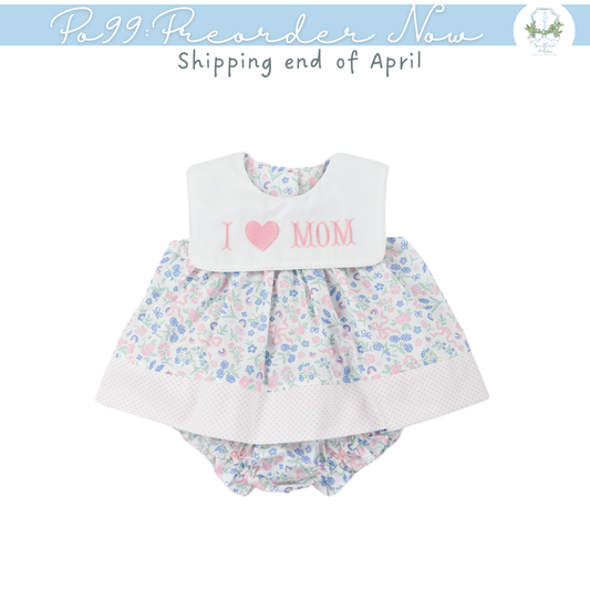 PO99: I Love Mom Bloomer Set