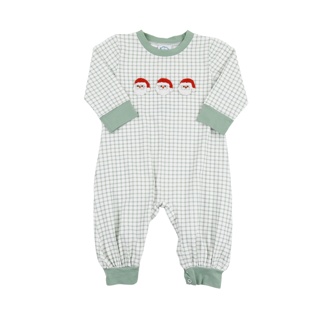 Saint Nick Gingham Long Romper