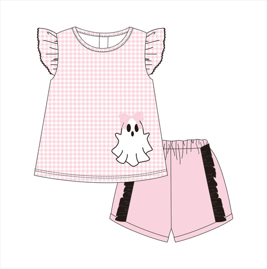PO113: Ghost Gingham Girls Short Set