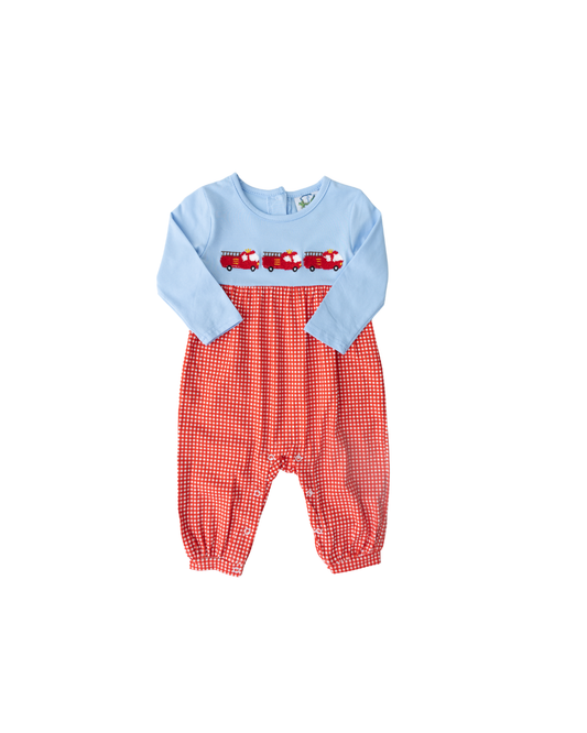Fire Truck Long Romper