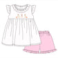 PO113: Pumpkin Pups Girl Short Set