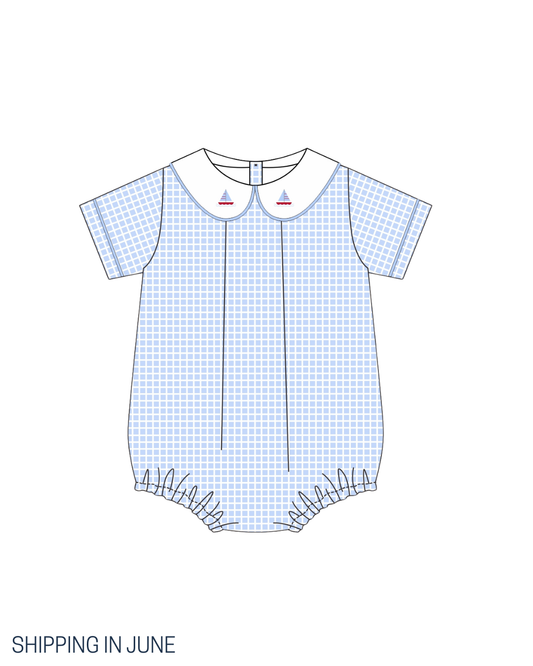 PO111: Plaid Sailboat Boy Bubble