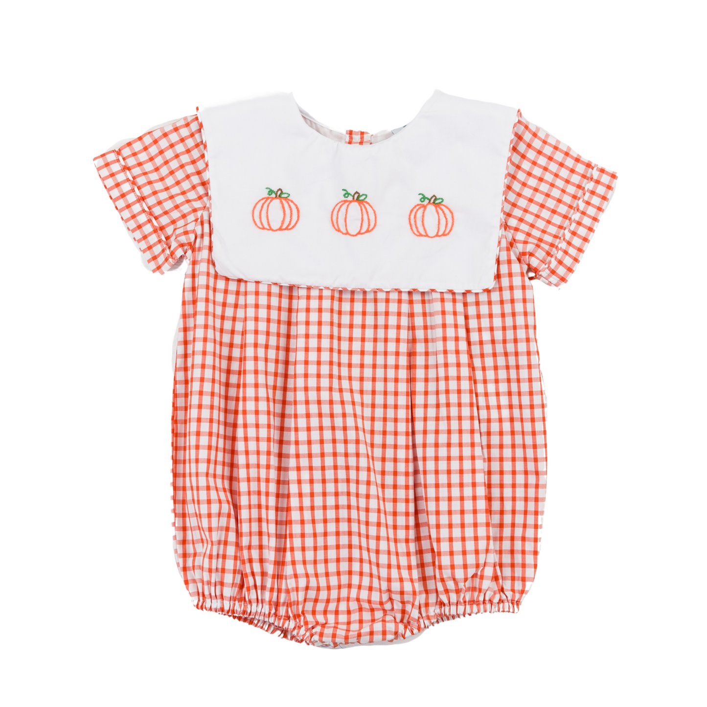 Embroidered Pumpkin Boys Bib Bubble