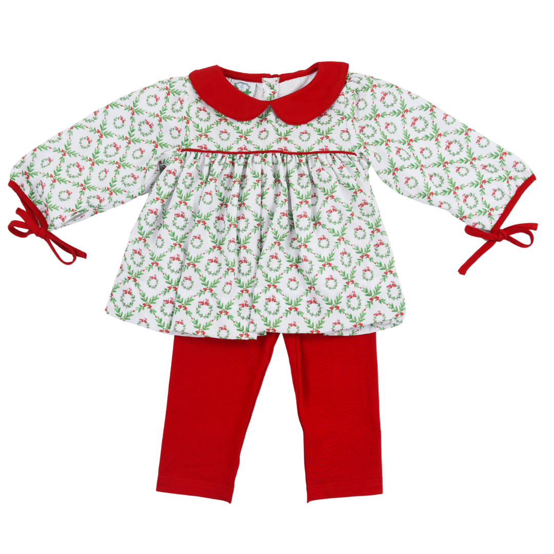 Wreath and Ribbons Pants Set