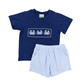 Gingham Crabs Boy Short Set