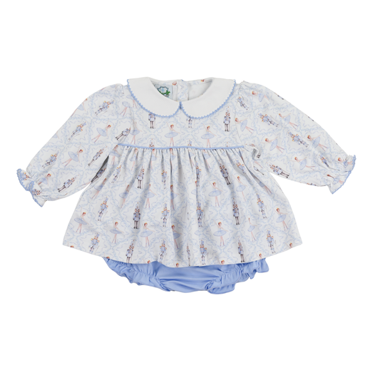 Blue Nutcracker Bloomer Set