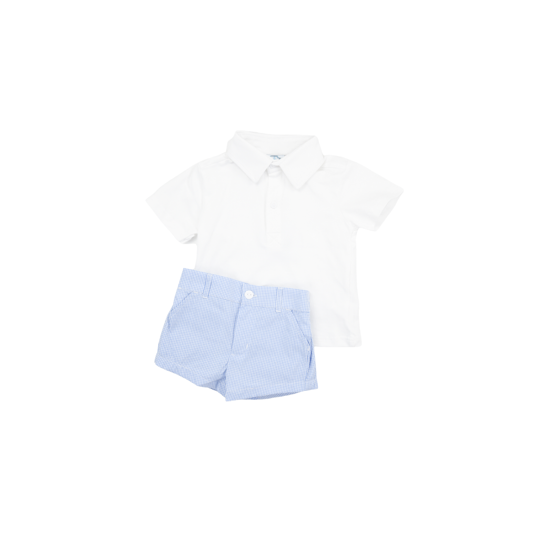 White and Blue Short Short