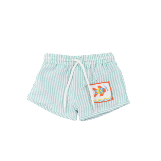 Smocked Fishie Swim Trunks